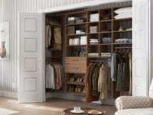 How to Convert a Reach-In Closet to An Organized Office Closet - Postcards  from the Ridge