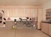 Tan Garage Storage with Hanging Racks Cabinets Tool Rack Cabinets and Work Space