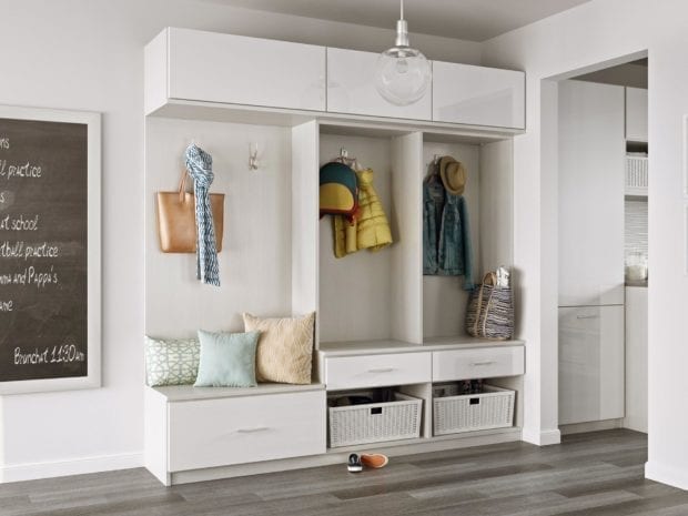 Closet White Finish Tall Cabinet