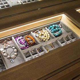 Dark Brown Drawers with Jewelry Drawer Inserts