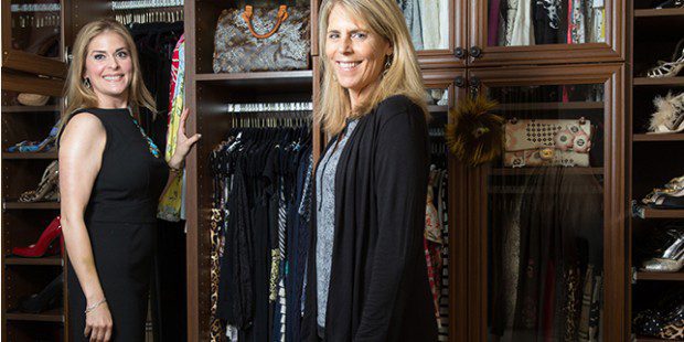 California Closets Client Stories Gallery Dark Brown Boutique Walk in Closet