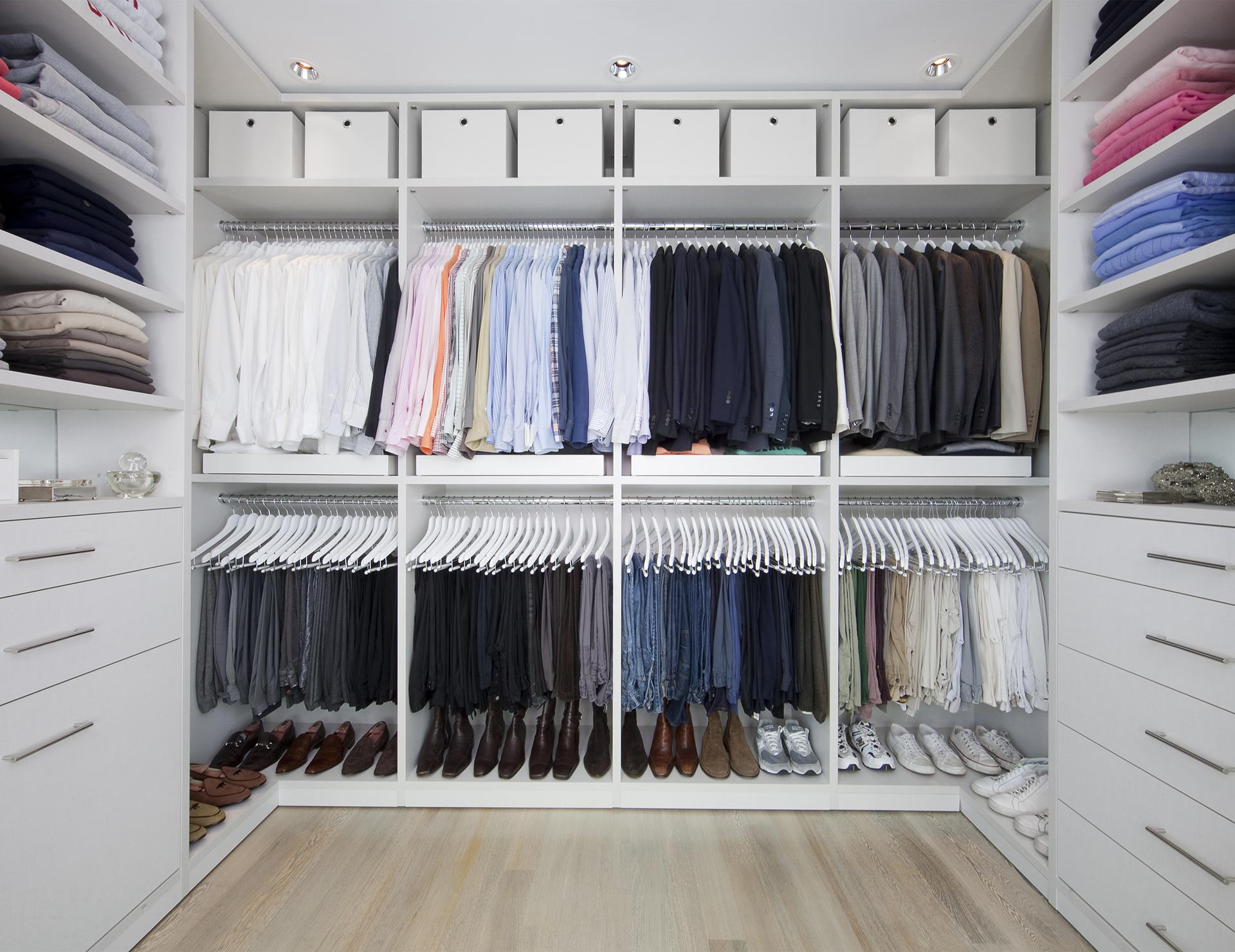 Walk In Closet Systems Walk In Closet Design Ideas California Closets   Photo Stylist Walk In Classic White Slab Doors Gllry 