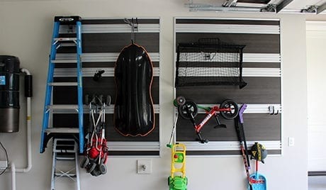 The Kapala Family Client Story Fusion Track Wall System Holding Tools Toys and Sports Equipment