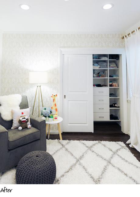 Client Story The Style Editrix Nursery White Closet Redesign with Organized Clothing Storage