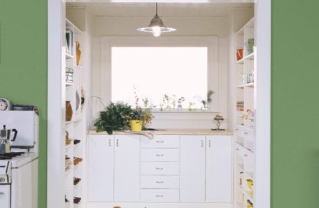 California Closets spacious kitchen pantry area