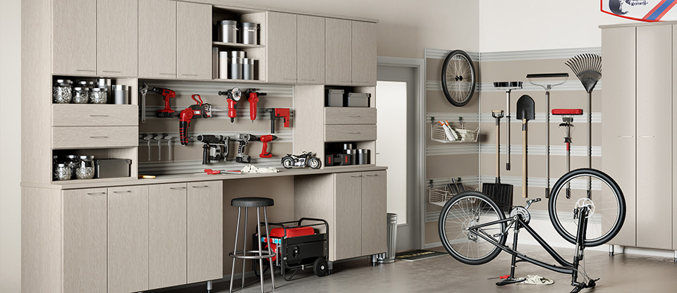 Garage Organization Solutions with Custom Cabinetry - California Closets