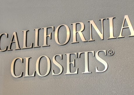 California Closets Logo Display in Showroom