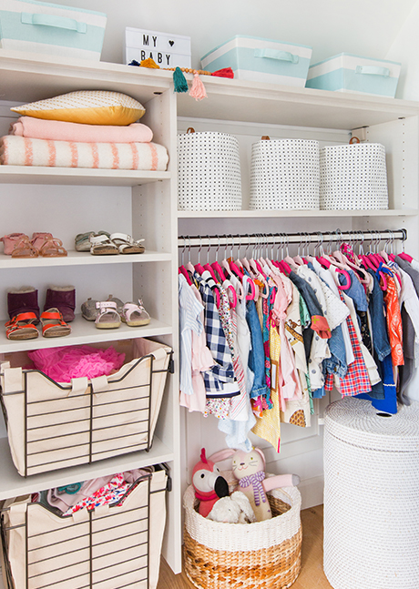 California Closets Emily Henderson girls clothing and shelves