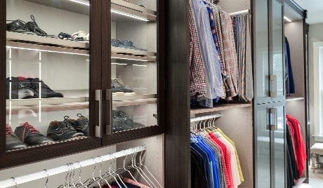 California Closets Michelle Mangini Client Story Mens Shoes and Shirts