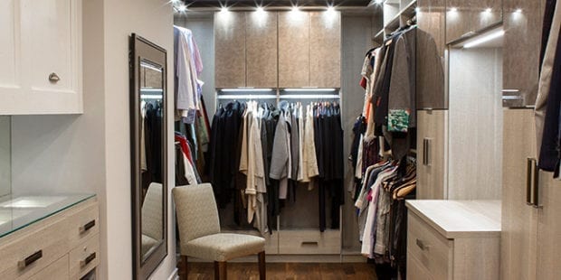 One Chicago Couple's Contemporary Walk-in Closet