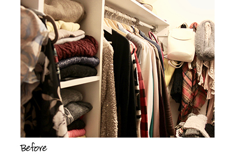 Before image of California Closets client Kari Skelton's closet