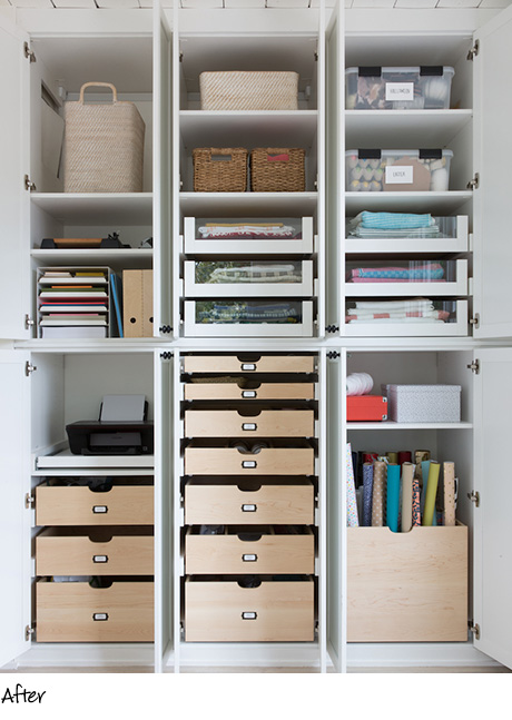 California Closets Client Stories Molly Cover Organized Craft Storage in White Finish