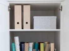 Camille Styles Craft Room Paper and Storage Organization
