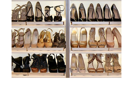 Client Story Shoe Organization in White Finish