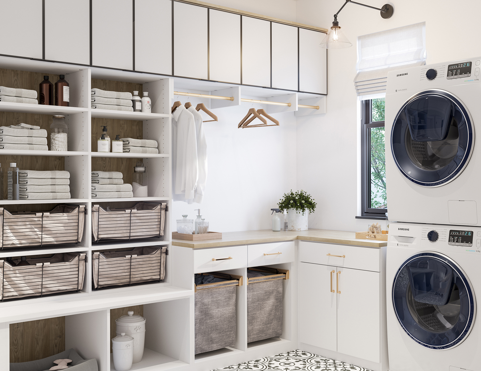 small shelf for laundry room