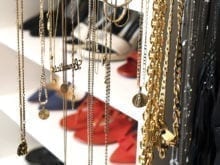 Client Stories Lana Alicia Close Up of Hanging Gold Jewelry