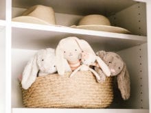 Client Story Samantha Wennerstrom California Closets Hats and Toys in Classic White Cubbies