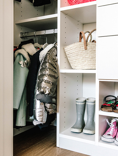 Client Story Samantha Wennerstrom Boots and Shoes in White Closet