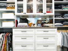 On-screen personality Jamie Krell's custom storage and shelving her walk-in closet by California Closets Phoenix