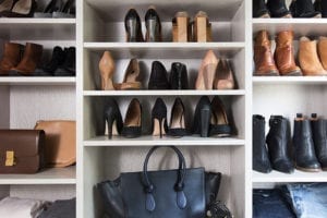 California Closets client Erin Hiemstra shoes