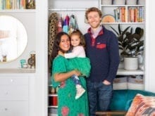 Anjelika Temple's family infront of custom closet | California Closets