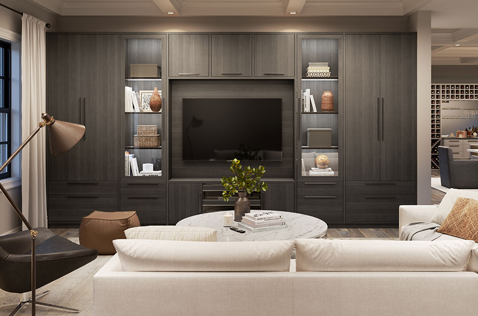 modern tv built in cabinets