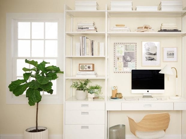 Home Office featuring the Everyday System by Martha Stewart and California Closets