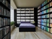Custom bedroom and library wall for Kevin Sharkey | California Closets