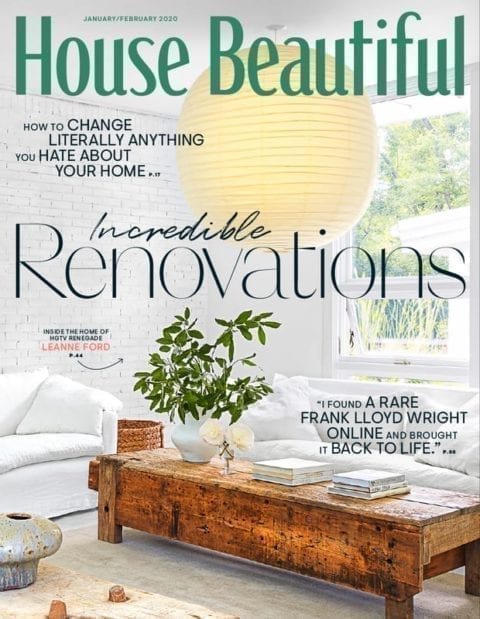 House Beautiful January 2020 cover