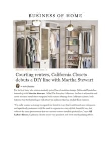 Business of Home February 2020 Martha Stewart and California Closets appealing to renters
