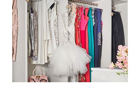 Misty Copeland's ballerina tutu hanging in custom closet