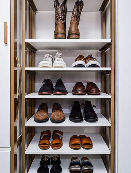 Custom compartment for shoes | California Closets 