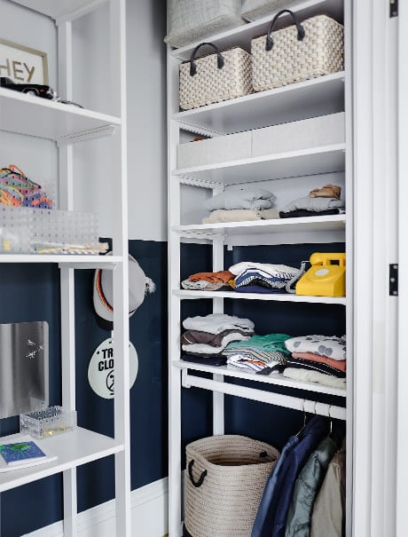 Custom closet cabinet with towels | California Closets 