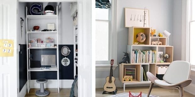 Custom storage closet with a guitar | California Closets 