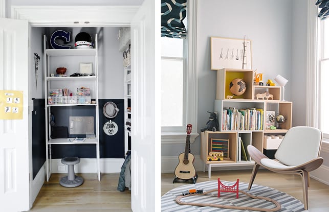 A Closet That Doubles as a Homeschool Workspace for Lifestyle Blogger Erin Hiemstra’s Son