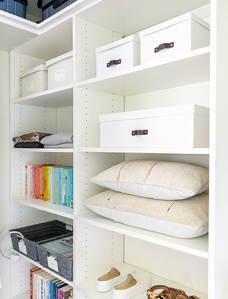 Custom closet with space for accessories | California Closets
