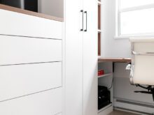 Custom white dresser and custom white closet by California Closets
