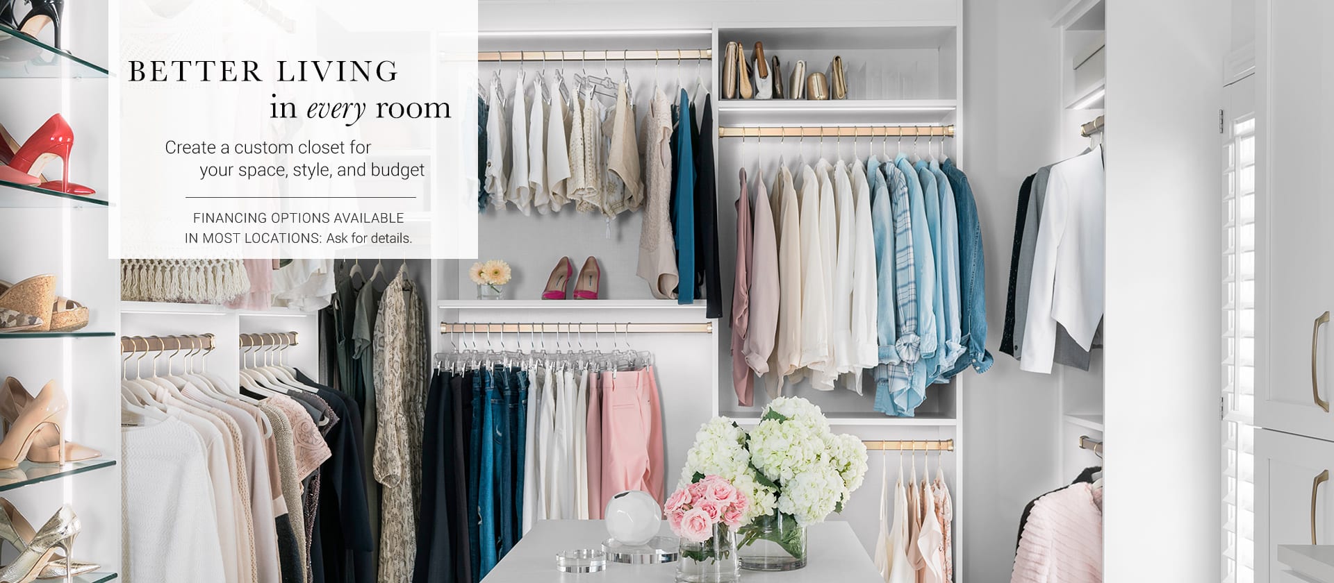 Closet Systems & Custom Storage Solutions | California Closets Page Banner
