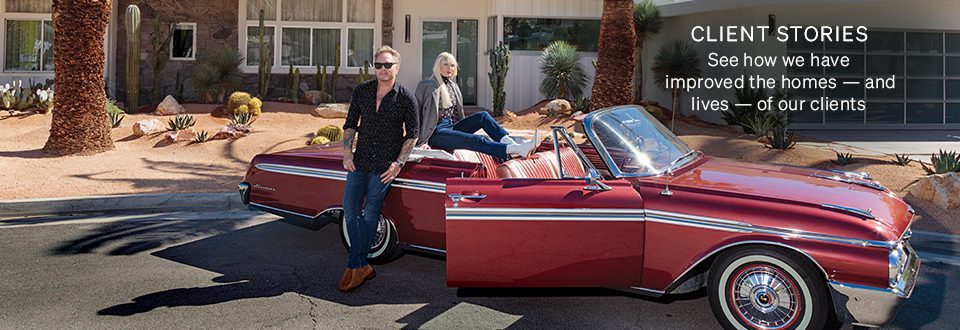 Matt Sorum from Guns N' Roses and designer wife, Ace Harper get a customized his and hers walk in closet in their Palm Springs home created by California Closets