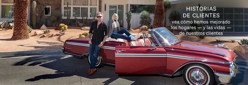 Matt Sorum de Guns N' Roses y su esposa diseñadora, Ace Harper, obtienen un vestidor personalizado para él y para ella en su casa de Palm Springs creado por California Closets